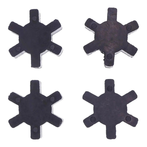 Black Flexible Solid Type NBR Rubber Spider Center Inserts For L Jaw Couplings L075 Lovejoy Martin Browning TB Woods Four Pack