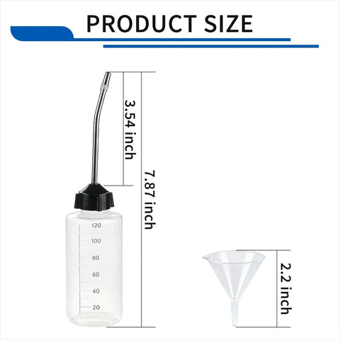 Three Pack Needle Oiler With Extra Long 3.5 Inch Stainless Needle Tip And 4 Oz LDPE Oil Applicator for precise application in tight spots.