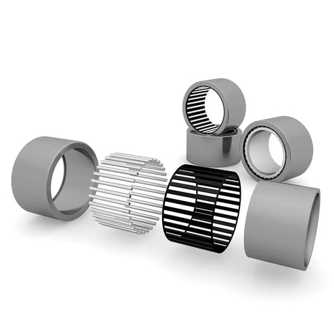 Needle Roller Bearing Drawn Cup Open End, 1 Inch Bore, 1 And 1/4 Inch Outer Diameter, 1 Inch Width, Pre Lubricated, High Load Capacity, 5 Pack