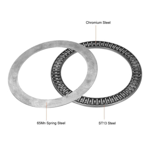 AXK120155 Needle Roller Thrust Bearings with 2 Washers, 120mm Inner Diameter, 155mm OD 4mm Width Chrome Steel display