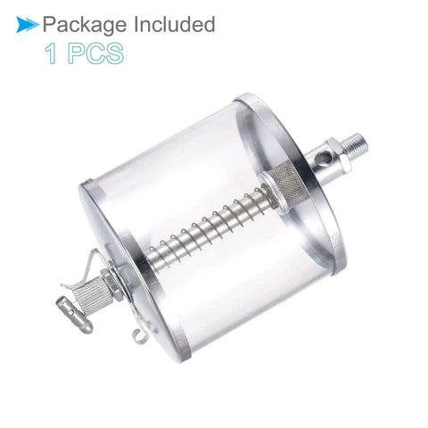 Needle Valve Oil Cup With M10x1 Thread 400ml Capacity Carbon Steel Plated Oil Dispenser For Lathe Machines and CNC Tools