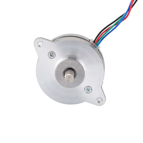 Front view of 0.9deg Thin Nema 14 Stepper Motor Bipolar 0.5A 5Ncm(7.08oz.in) Φ36x12.5mm 4-Wires showing connectors