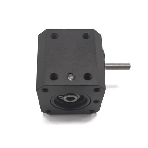 Front view of Right Angle Gearbox for Nema 17 Stepper Motor 90 Degree Spiral Bevel Gear with 5 mm shaft