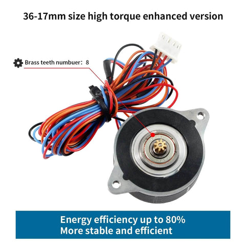 Nema 14 36mm pancake stepper motor with 8 tooth gear and extension cable for Orbitor/Sherpa extruder Ender 3 Pro Neo V2 Voron2.4