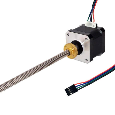 310mm Tr8x8 Lead Screw Nema 17 Integrated Linear Actuator Stepper Motor with External Brass Nut 1.5A 59oz-in for RepRap Prusa i3 3D Printers Z Axis CNC