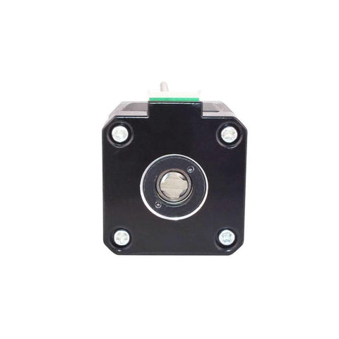 Front view of 310mm Tr8x8 Lead Screw Nema 17 Integrated Linear Actuator Stepper Motor with External Brass Nut for 3D Printers.