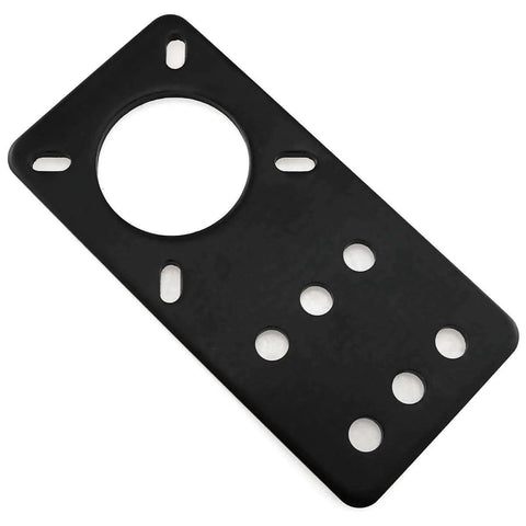 Nema 17 Stepper Motor Mount Flat Bracket Black Aluminum Alloy Mounting Plate for CNC 3D Printer, top view