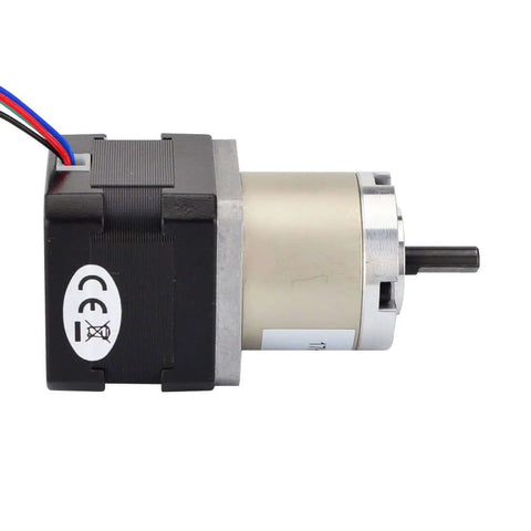 27:1 Planetary Gearbox Nema 17 Stepper Motor DIY CNC Hobby Camera Robotics, side view showing metal housing and wiring