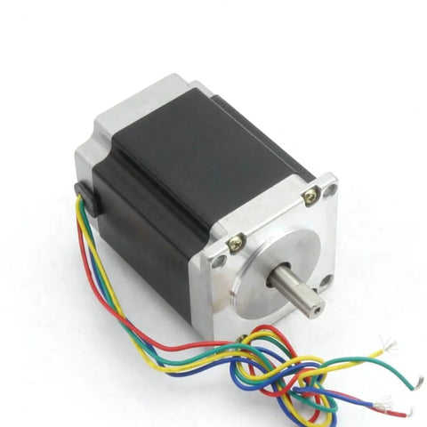 Nema23 Stepper Motor 76mm Dual Shaft 3A 270oz-in 4 Lead Wire for CNC Router Engraving Milling/3D Printer