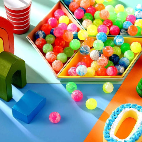 Small Bouncy Balls in Bulk Rubber High Bouncing Balls for Baby Toddler Birthday Party Favors Gift Game Prizes Vending Machines Fillers