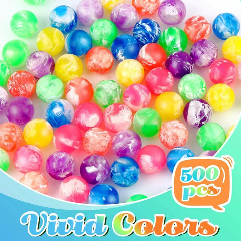 Small Bouncy Balls in Bulk Rubber High Bouncing Balls for Baby Toddler Birthday Party Favors Gift Game Prizes Vending Machines Fillers Outdoor Activities(500 Pc) - Multicolored neon mini bouncy balls display