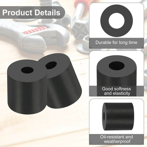 Reduce vibration and noise with 20 durable neoprene anti vibration spacers, 6mm ID x 25mm OD x 25mm thick, ideal for HVAC.