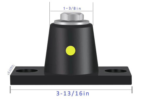 Neoprene floor mount vibration isolator with a 300-600 lb capacity delivers smooth, quieter operation through 0.25-0.5 in deflection