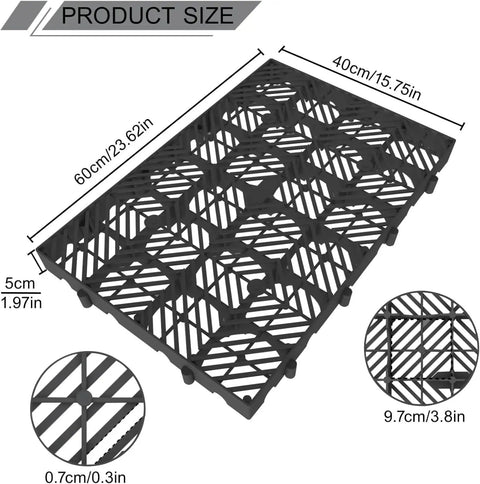 Plastic Pallet Safety Storage Nestable Grid Pads Two Pack HDPE Non Slip Platform For Warehouse Supermarket Pet Supplies