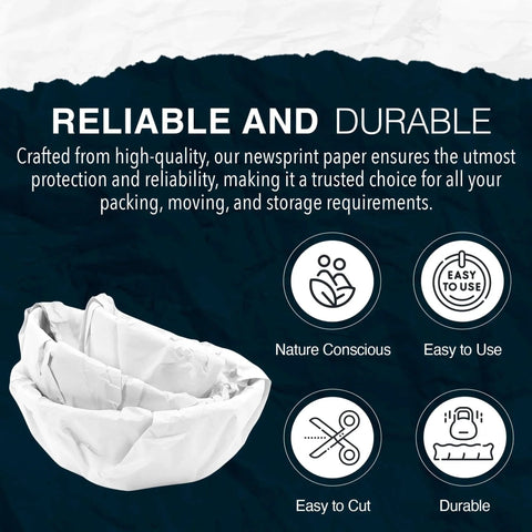 Newsprint Packing Paper Bulk 320 Sheets 27x17 Inches 10 Lb for Moving and Cushioning, features and benefits description