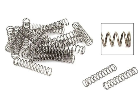Metal Compression Spring 0.5Mm Wire Diameter 5Mm Outer Diameter 25Mm Length Silver Tone Nickel Plated 100 Pack For Small Mechanical Projects