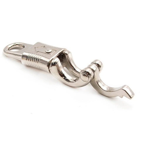 10 Pack Nickel Plated Quick Release Panic Snap With Fixed Eye For Get Back Whips Industrial Grade Paracord Carabiners Four Inch Length