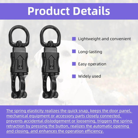 Set Of Five Nickel Plated 360 Degree Rotating Quick Release Clips For Outdoor Gear Heavy Duty Metal Snaps product details