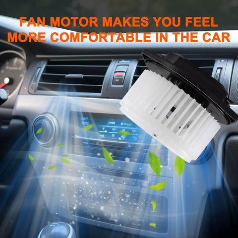 Beefed Up Blower Motor Assembly for Nissan and Infiniti Vehicles 700193 HVAC in car dashboard setting.