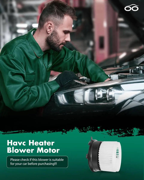 Mechanic installing Direct Fit HVAC Blower Motor Replacement For Nissan Sentra 2007 To 2012, Rogue 2008 To 2013, And Rogue Select 2014 To 2015 OE Replacement 700253 27225 JM01B 27225ET00A 27225ET10A 27225EN000 Quiet High Flow Air