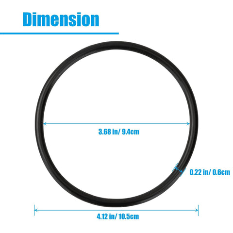 R172009 O Ring For Pentair Rainbow Chlorinator Lid Model 300 To 320 Pool And Spa Chlorinator 2 Pack Heavy Duty Nitrile Rubber Seal Chlorine Resistant Leak Proof And Durable, dimensions labeled in inches and centimeters
