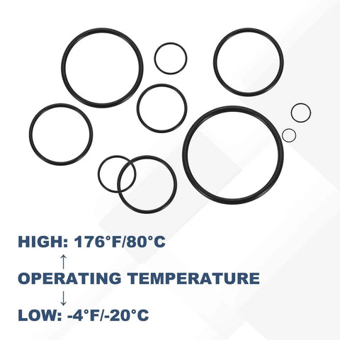 50 Pcs Nitrile Rubber O Rings NBR 1 Inch Internal Diameter 1-1/8 Inch Outer Diameter 1/16 Inch Width 70 Durometer Black Sealing Gaskets