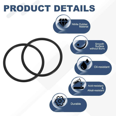 50 Pcs Nitrile Rubber O Rings NBR 1 Inch Internal Diameter 1-1/8 Inch Outer Diameter 1/16 Inch Width 70 Durometer Black Sealing Gaskets