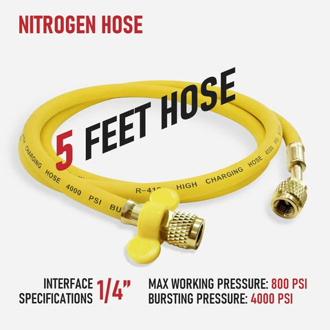 Nitrogen Regulator For Welding With 0 To 800 PSI Output CGA580 Inlet Brass Fittings One Quarter Inch SAE Male Flare Outlet