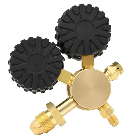 Nitrogen Regulator 0 To 600 PSI CGA580 Inlet One Quarter Inch Male Flare Outlet Heavy Duty Handle Self Reseating Relief Valve