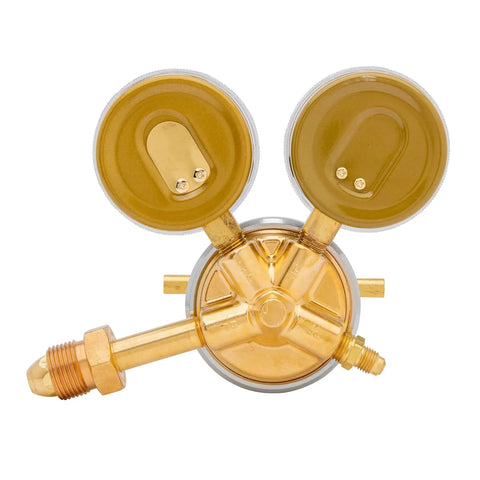 Nitrogen Purging Regulator For HVAC And Blanketing With CGA 580 Connection 25GX Model, front view showing brass construction and gauges