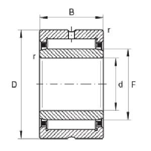 NKI85/26 Needle Roller Bearing 85x115x26mm - Machined Type