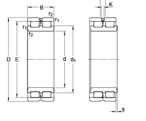 NNCL4934CV P5 Double Row Full Complement Cylindrical Bearing