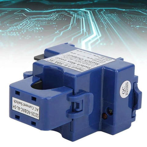 Non Contact AC Current Switch Transducer With NO And NC Contacts, Isolation Induction Switch, 1.6 To 50 Amp Range, blue casing