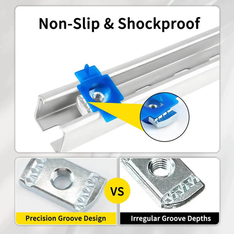 Smooth-sliding nylon strut channel cone nuts provide fast, tool-free one-handed installation for Unistrut systems photo