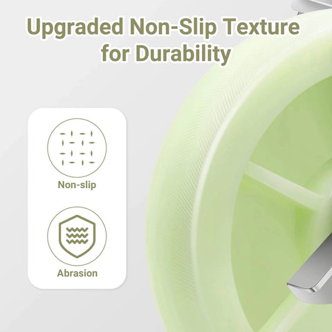 Close-up of non-slip texture on Heavy Duty Caster Wheels 8 Inch - 6000 LBS, PP Plate Castor with Double Ball Bearings for durability and stability