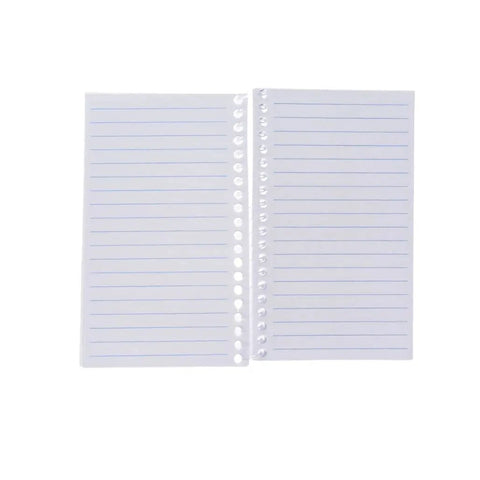 Open pages of Cleanroom Notebook With Poly Transparent Cover For Lab Notes 3 By 5 Inches 100 Pages Side Spiral Latex Free College Ruled