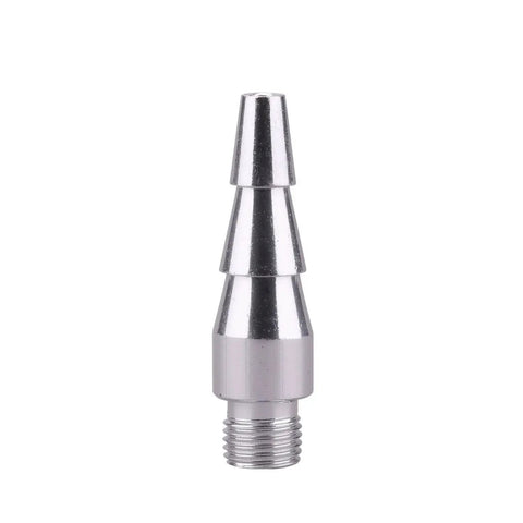 Nozzle component from 20-Piece 1/4 Inch NPT Air Tool Kit with a 25 ft coil nylon hose and tire gauge for versatile use