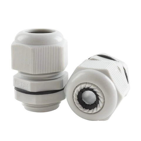 15 Pack Three Quarter Inch NPT Cable Gland Connectors Waterproof IP68 Nylon PA66 Strain Relief Glands With Gaskets