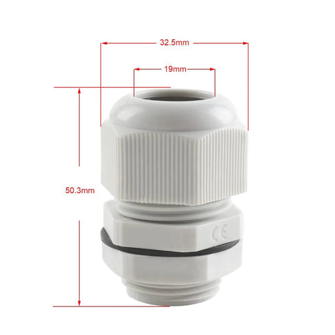 15 Pack Three Quarter Inch NPT Cable Gland Connectors Waterproof IP68 Nylon PA66 Strain Relief Glands with Gaskets