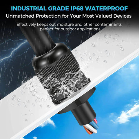 10 Pack Half Inch NPT Waterproof Cable Glands IP68 Rugged Heavy Duty Nylon PA66 Strain Relief Wire Grommet in use.