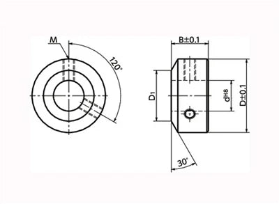 NSC-10-10-C NBK Set Collar - Set Screw Type - Steel NBK Ferrosoferric Oxide Film Pack of 1 Collar Made in Japan - VXB Ball Bearings