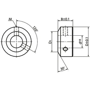 NSC-10-10-M NBK Set Collar - Set Screw Type. Made in Japan - VXB Ball Bearings