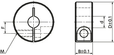 NSCS-10-10-C NBK Collar Clamping Type - stainless steel One Collar Made in Japan - VXB Ball Bearings