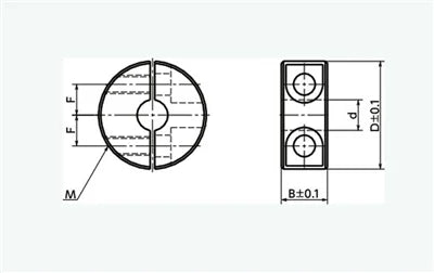 NSCSS-10-10-C NBK Set Collar Split type - Steel Ferrosoferric Oxide Film One Collar Made in Japan - VXB Ball Bearings