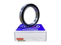 NSK 6908VV 6900 Series Ball Bearing with 40mm Bore, metric thin section, dual rubber seals, on company packaging
