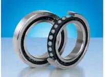 NSK 45BNR10HTV1VDUELP Top Notch Super Precision High Speed Angular Contact Duplex Bearing, metal construction, close-up view.