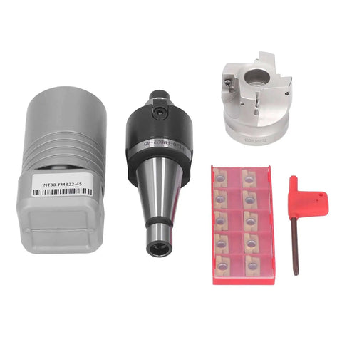 Indexable End Mill Holder NT30 FMB22 45 Milling Cutter Holder With 400R 50 22 4T 10pcs APMT1604 Inserts Pro Grade High Speed Precision Machining