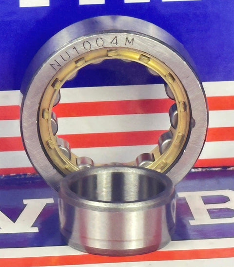 NU1004M Cylindrical Roller Bearing 20x42x12mm Bronze Cage - VXB Ball Bearings