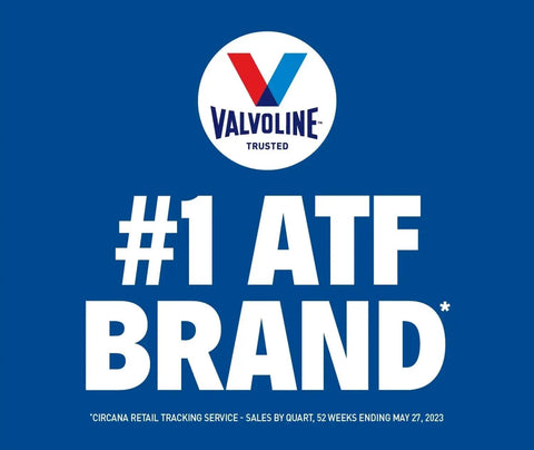 Valvoline Trusted logo with #1 ATF Brand text, Dexron VI Mercon LV Full Synthetic ATF For Automatic Transmissions