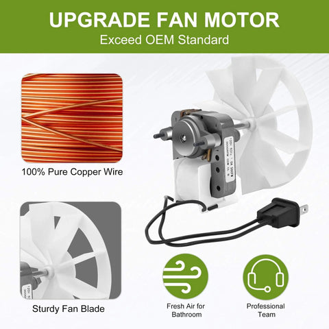 Fan Motor S97012038 Bathroom Vent Fan Motor Replacement fit for Nu-Tone Br-oan 688 668 663 659 662 678, 120V 50CFM